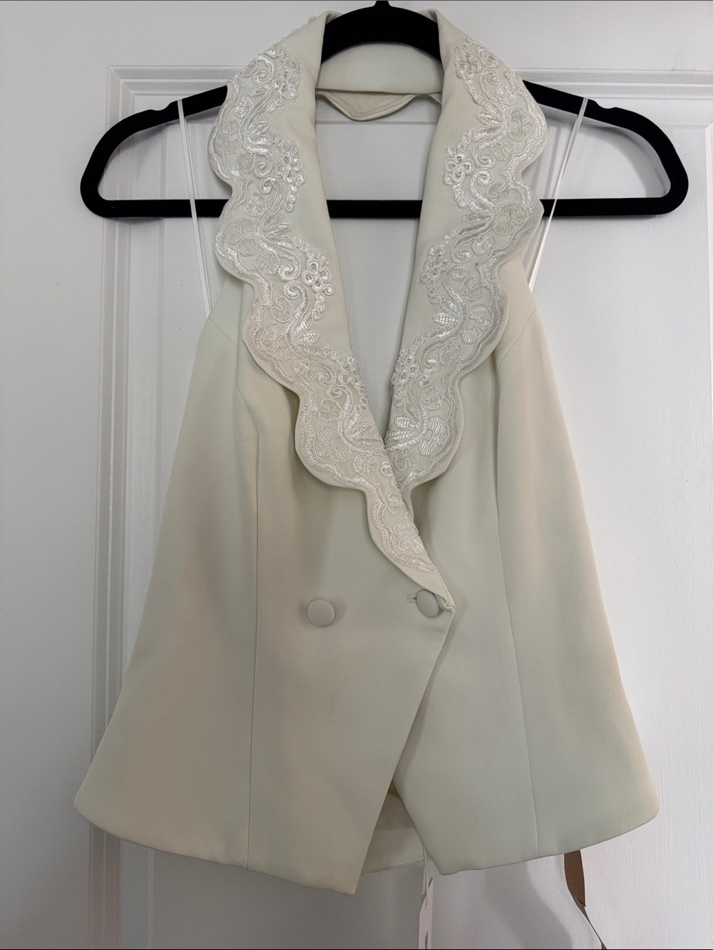 Reformation Primrose Vest in Cream
